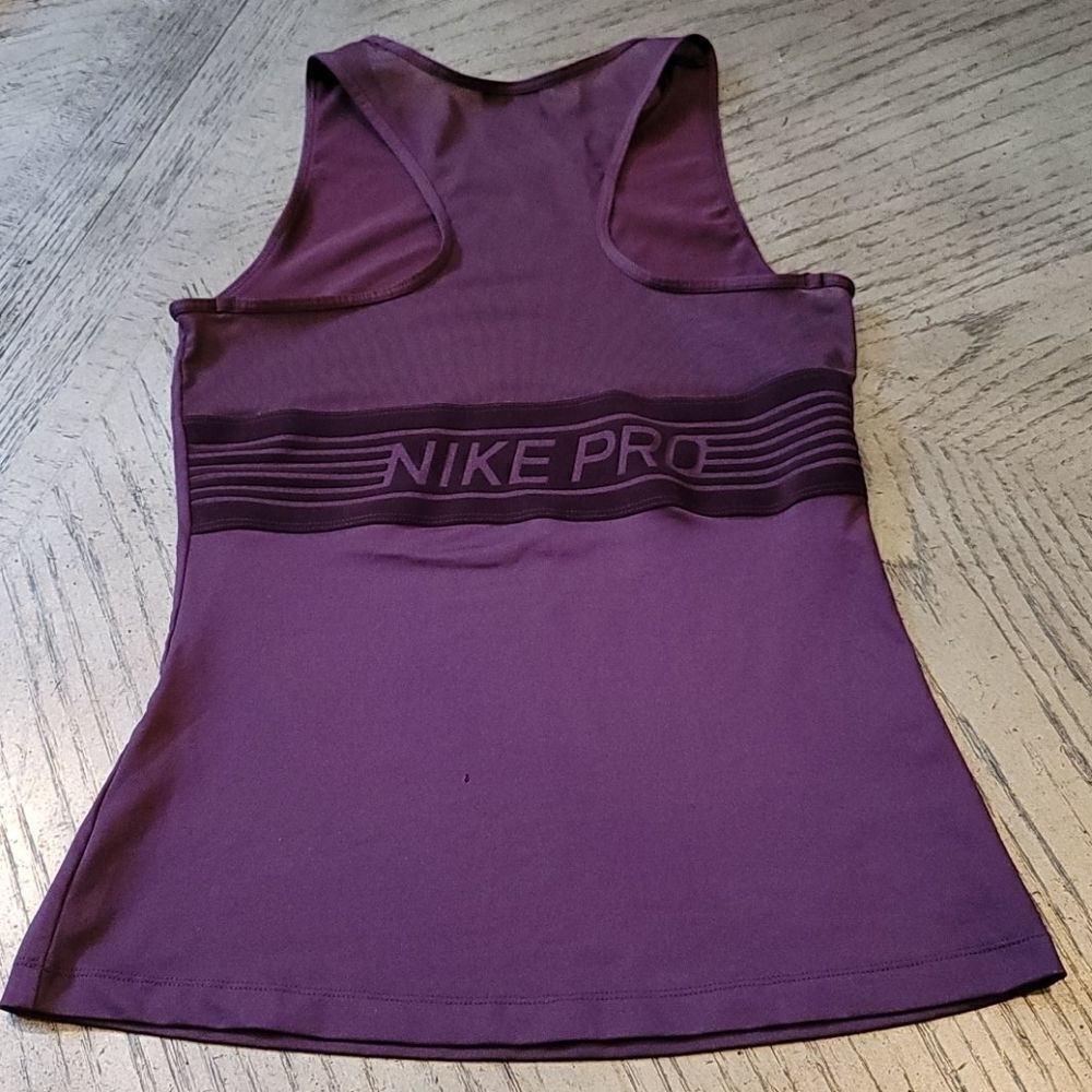 Nike burgendy mesh and velour back tank XS